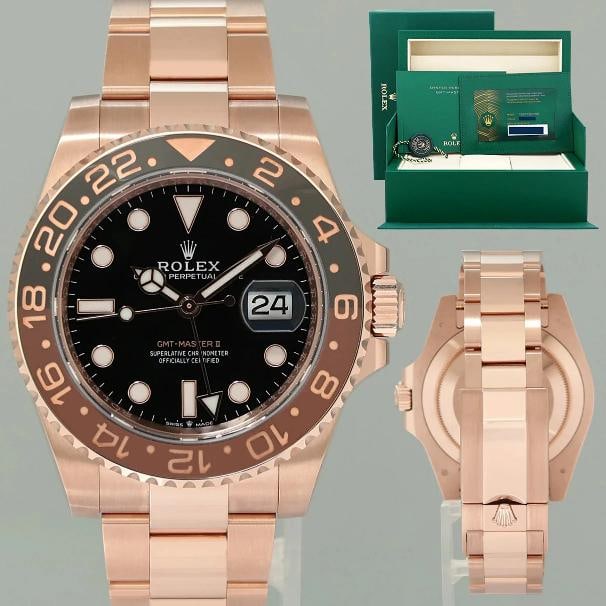 2025 NEW PAPERS Rolex GMT Master Rose Gold Ceramic Root Beer 126715 Watch Box: Condition: New with box and papers: This item is brand new and has never been worn. It still has the original packaging. ,Brand: Rolex,Department: Unisex Adults,Type: Wristwatch,Reference Number: 1267