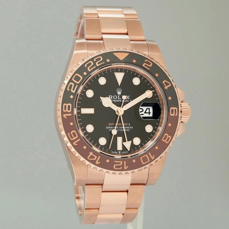 2025 NEW PAPERS Rolex GMT Master Rose Gold Ceramic Root Beer 126715 Watch Box - 3