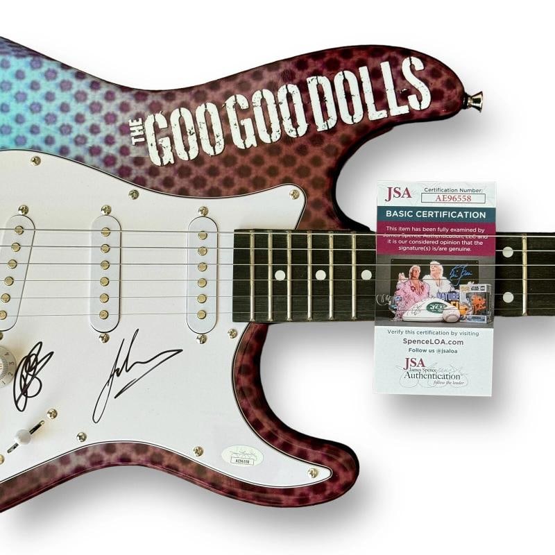 GOO GOO DOLLS Signed Guitar Custom Graphics JSA COA RZEZNIK TAKAC - 2