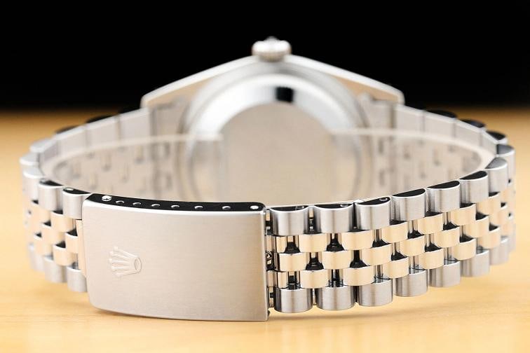 ROLEX MENS DATEJUST 16234 SILVER DIAL 18K WHITE GOLD STAINLESS STEEL WATCH - 6