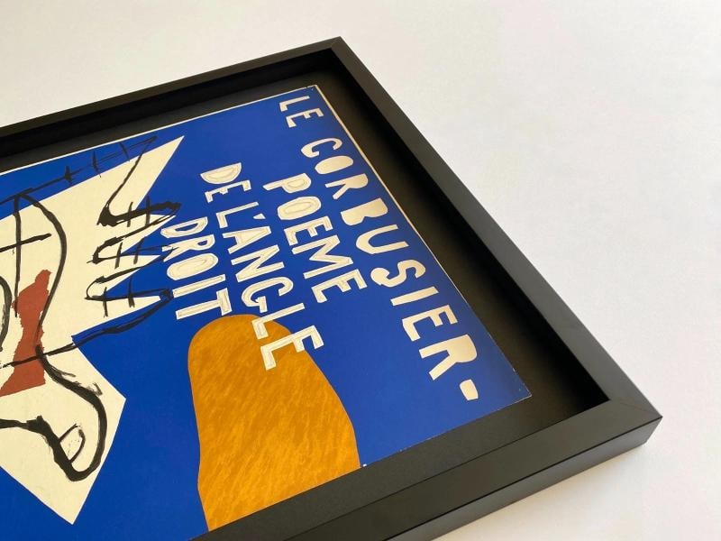 LE CORBUSIER RARE 1955 MOURLOT LITHOGRAPH PRINT FRAMED MCM PARIS EXHIBIT POSTER - 11