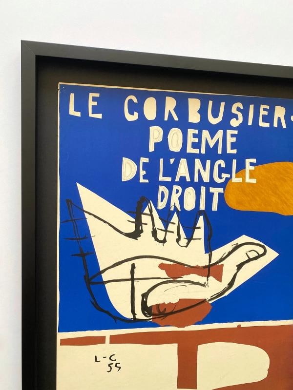 LE CORBUSIER RARE 1955 MOURLOT LITHOGRAPH PRINT FRAMED MCM PARIS EXHIBIT POSTER - 4