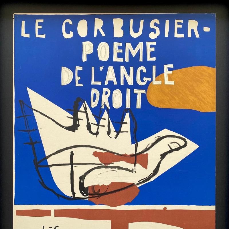 LE CORBUSIER RARE 1955 MOURLOT LITHOGRAPH PRINT FRAMED MCM PARIS EXHIBIT POSTER - 6