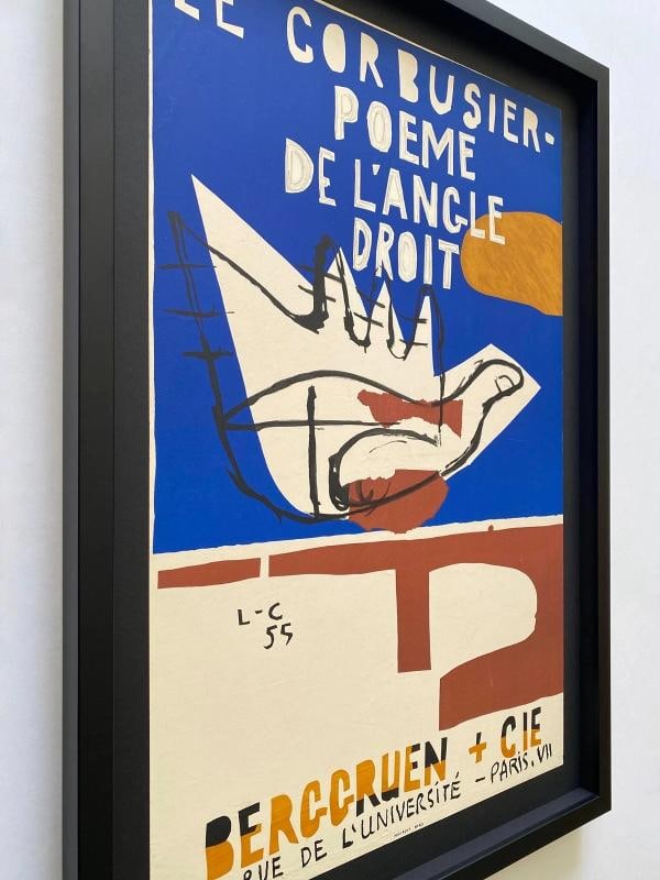 LE CORBUSIER RARE 1955 MOURLOT LITHOGRAPH PRINT FRAMED MCM PARIS EXHIBIT POSTER - 7