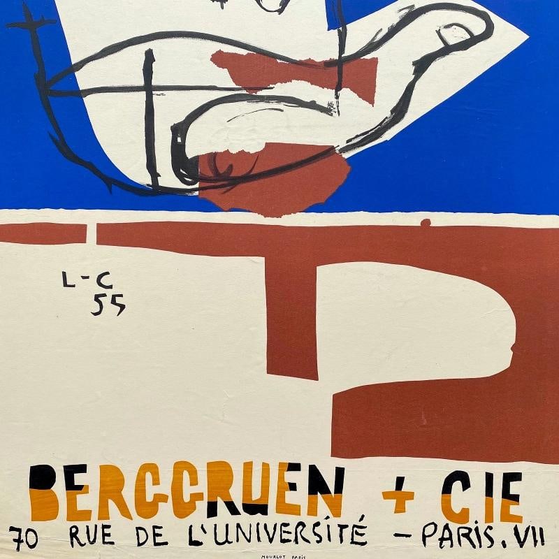 LE CORBUSIER RARE 1955 MOURLOT LITHOGRAPH PRINT FRAMED MCM PARIS EXHIBIT POSTER - 8