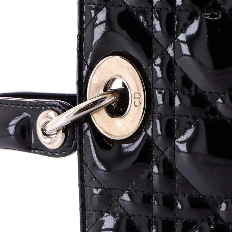 Christian Dior Lady Dior Bag Cannage Quilt Patent Large - 8
