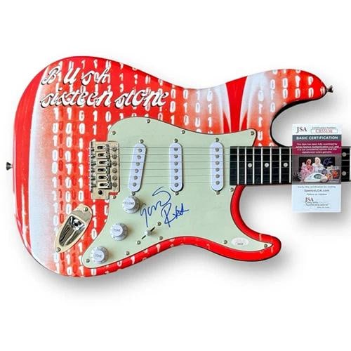 Gavin Rossdale Signed Guitar Custom Graphics JSA COA Bush Sixteen Stone: Industry: Music,Signed: Yes,Autograph Authentication: James Spence (JSA),Object Type: Guitar & Guitar Pick,Original/Reproduction: Original,Country of Origin: United States