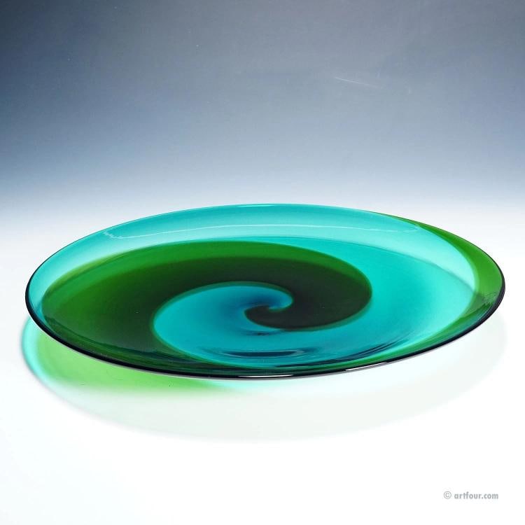 Large Venini Plate 'Coreano', Designed by Tapio Wirkkala in 1966 - 2