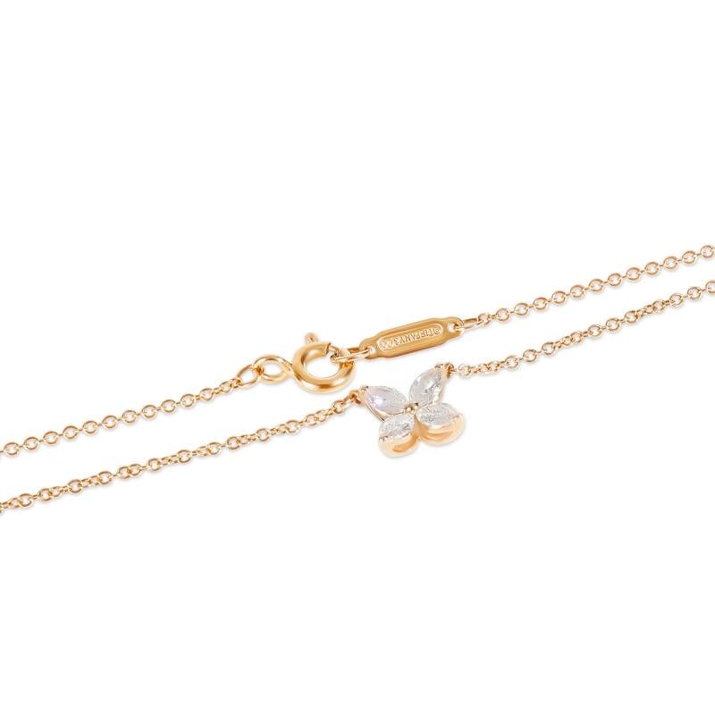 Tiffany & Co. Rose Gold Diamond Small Model Victoria Pendant - 2