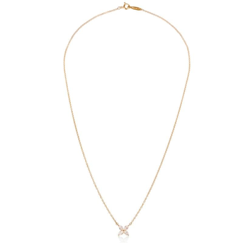Tiffany & Co. Rose Gold Diamond Small Model Victoria Pendant - 3