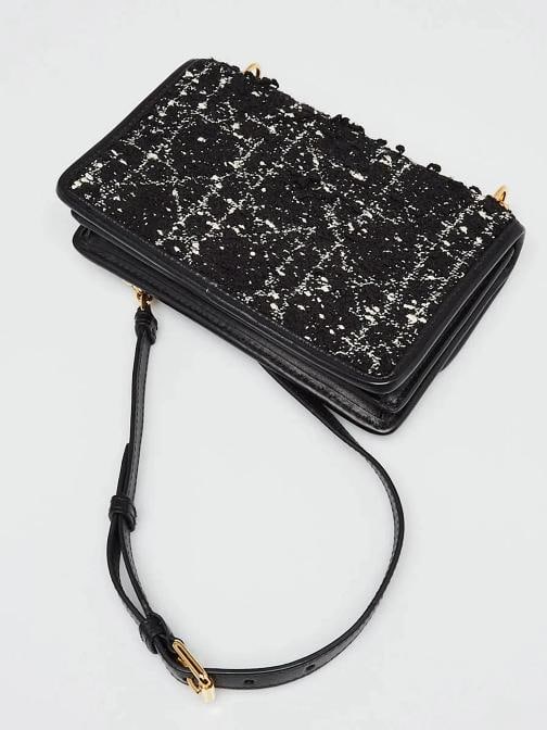 Christian Dior Black/White Tweed/Leather Miss Caro Mini Crossbody Bag - 3