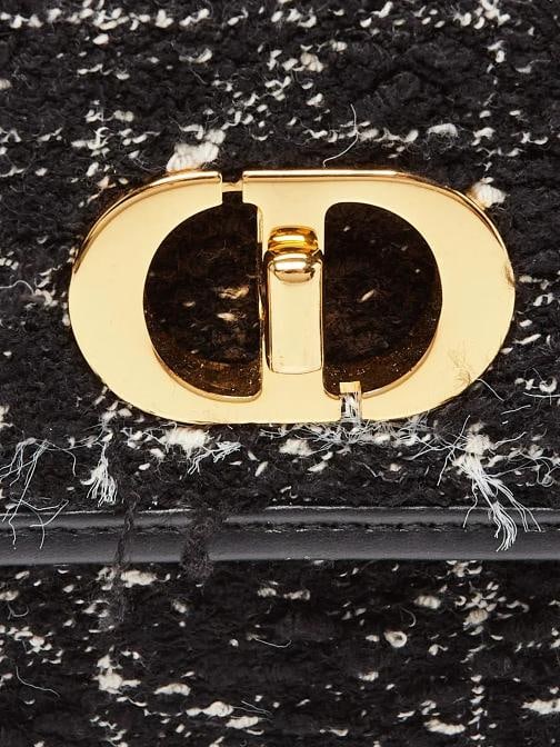 Christian Dior Black/White Tweed/Leather Miss Caro Mini Crossbody Bag - 5