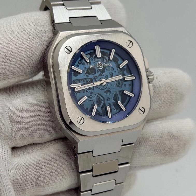 Bell & Ross BR05 BR05A-BLU-SKST/SST 40mm Blue Skeleton Dial Steel Box Paper - 4