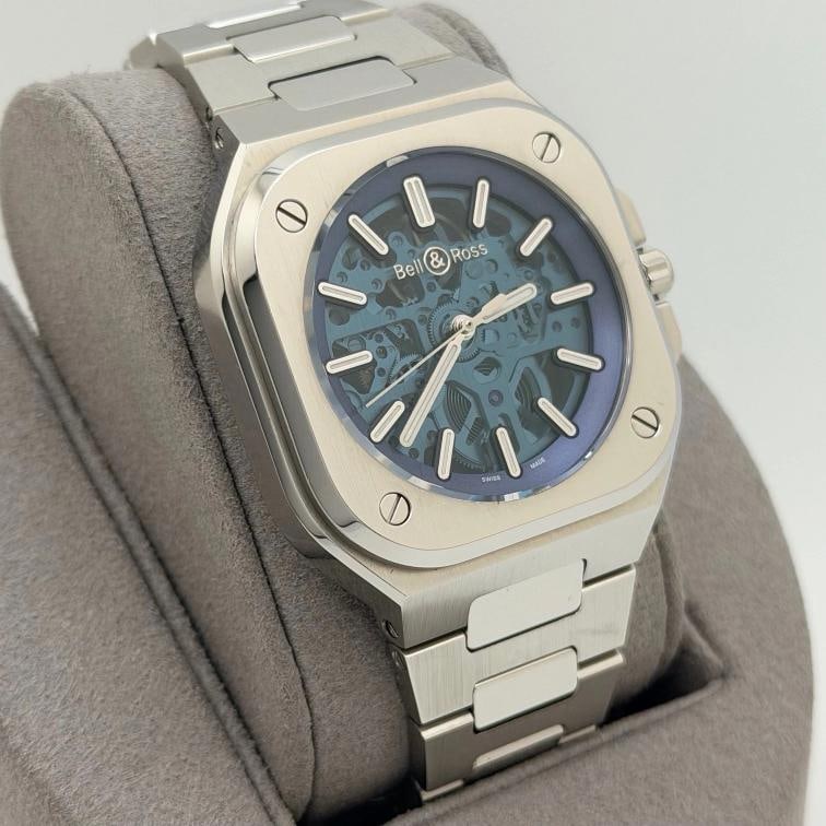 Bell & Ross BR05 BR05A-BLU-SKST/SST 40mm Blue Skeleton Dial Steel Box Paper - 6