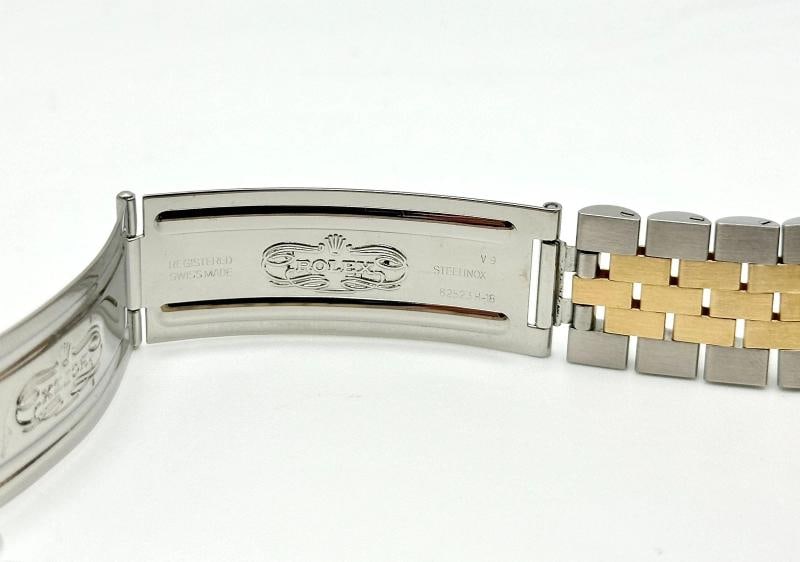 Rolex Datejust 16233 36mm Champagne Tapestry Dial 18k Gold Steel Box Paper - 9