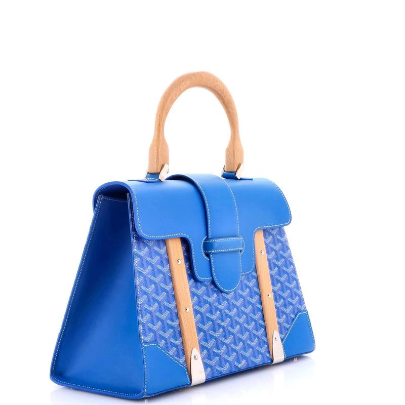 Goyard Saigon Top Handle Bag Coated Canvas with Leather MM - 2