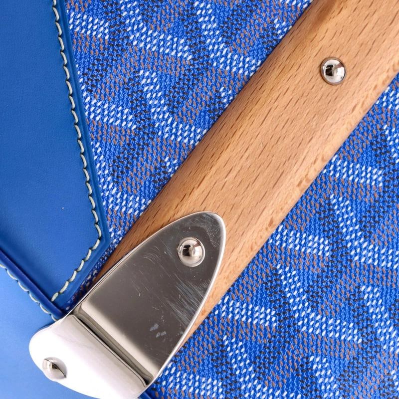 Goyard Saigon Top Handle Bag Coated Canvas with Leather MM - 6