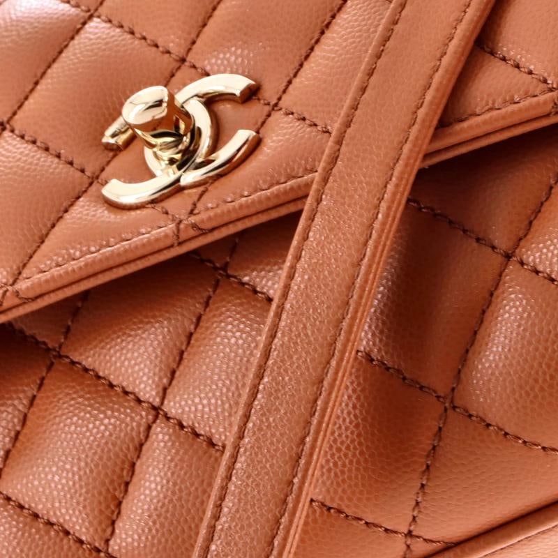 Chanel Coco Top Handle Bag Quilted Caviar with Lizard Embossed Handle Mini - 6
