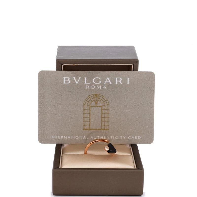 Bvlgari Gelati Ring 18K Rose Gold with Onyx and Diamonds - 2