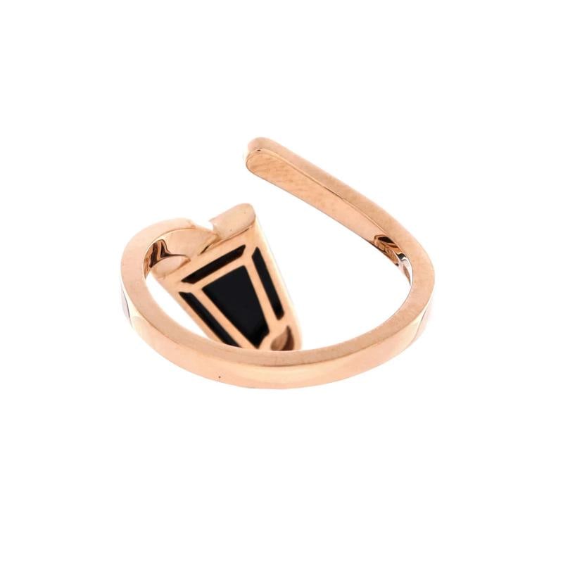 Bvlgari Gelati Ring 18K Rose Gold with Onyx and Diamonds - 3