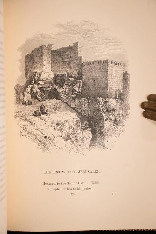c.1870 Lays of the Holy Land Jerusalem Israel Fine Leather Binding Rare - 18