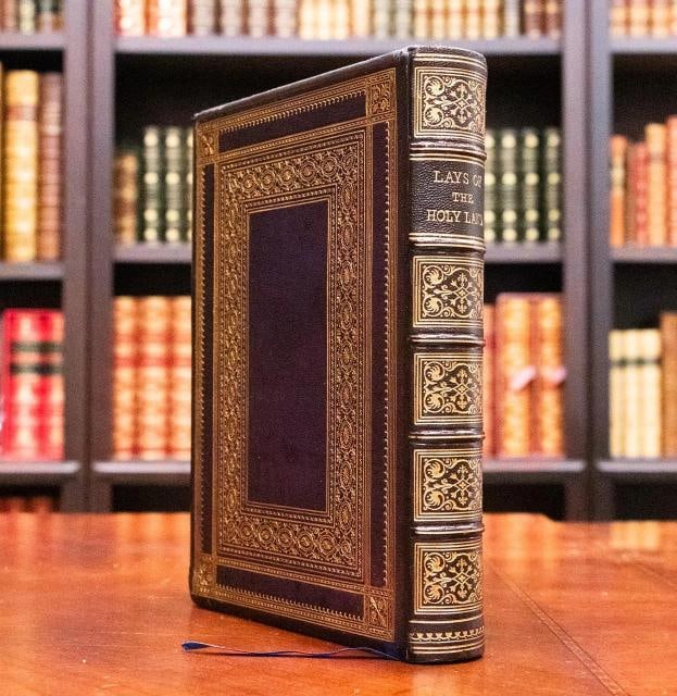 c.1870 Lays of the Holy Land Jerusalem Israel Fine Leather Binding Rare - 2