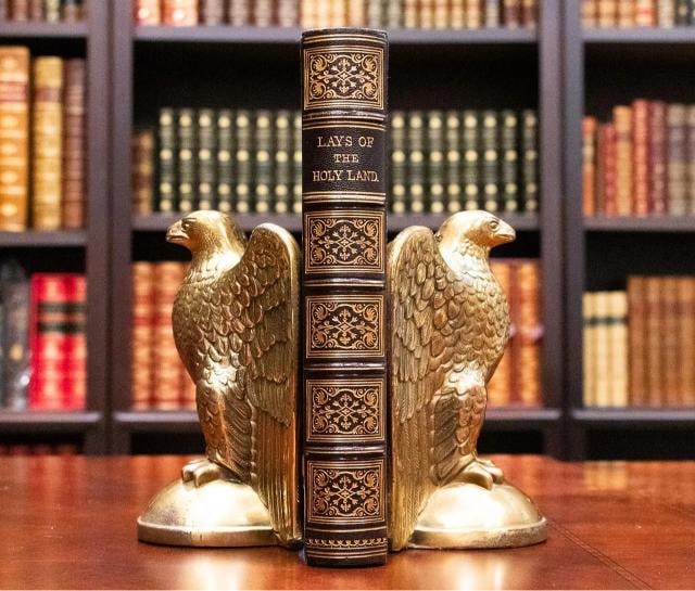 c.1870 Lays of the Holy Land Jerusalem Israel Fine Leather Binding Rare - 6