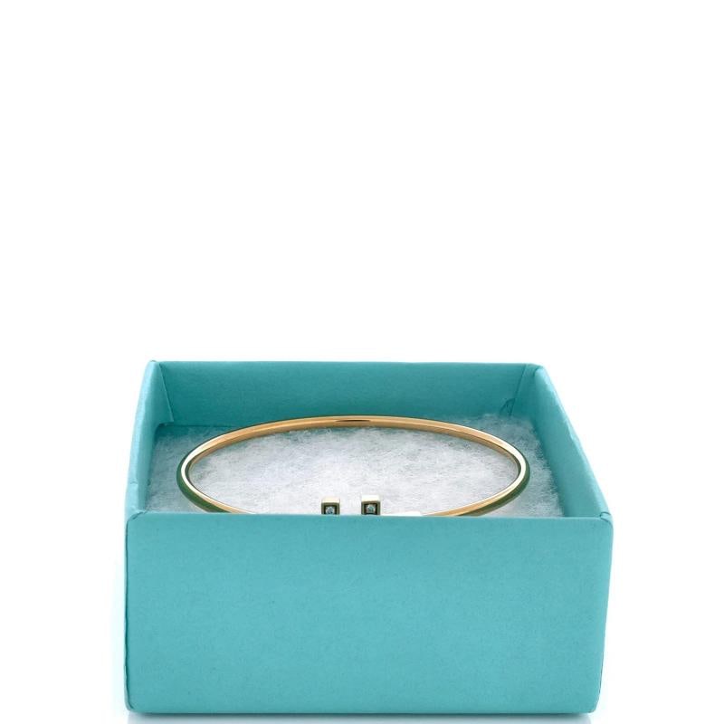 Tiffany & Co. T Wire Bracelet 18K Rose Gold with Diamonds - 2