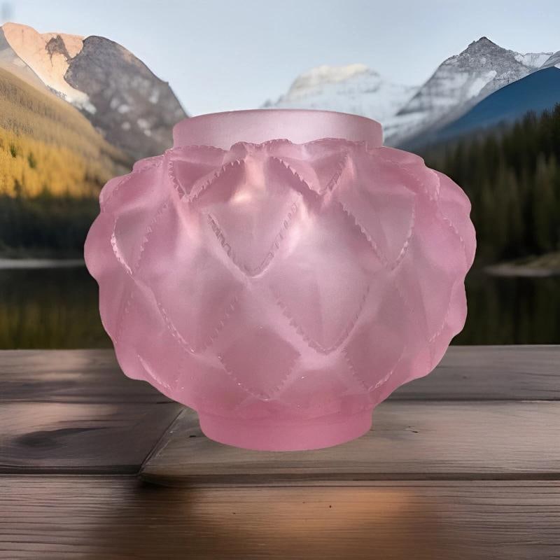 Xl Lalique Style Crystal Pink Cactus Style Vase H8Ã¢â‚¬Â? Heavy Art G: Condition: Used: An item that has been used previously. The item may have some signs of cosmetic wear, but is fully operational and functions as intended. This item may be a floor model or store