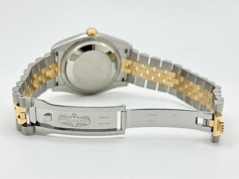 2015 Rolex Datejust 116233 36mm Champagne Dial 18k Yellow Gold Steel Box Paper - 9