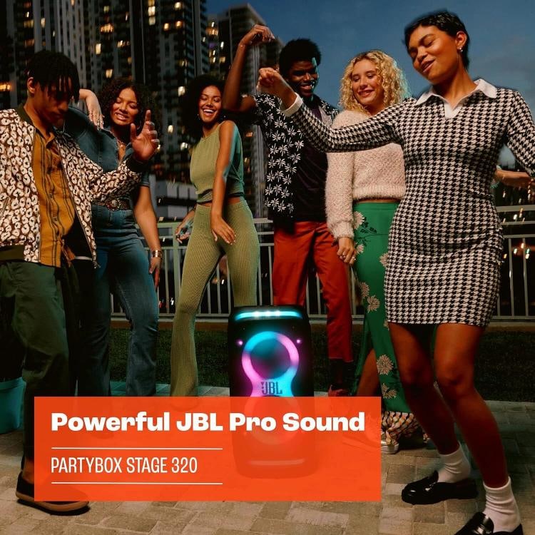 JBL PartyBox Stage 320 Illuminated LED Wireless Bluetooth Speaker - 13