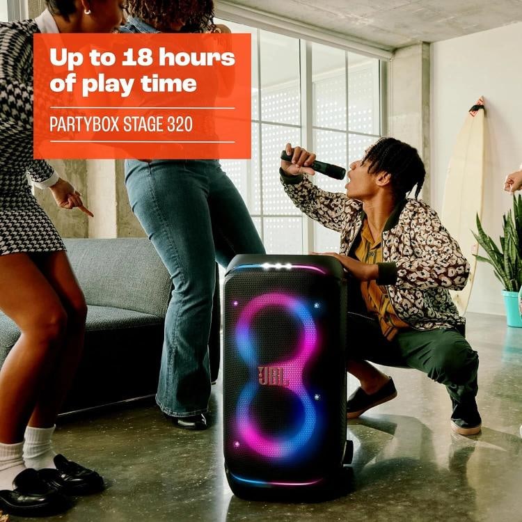 JBL PartyBox Stage 320 Illuminated LED Wireless Bluetooth Speaker - 15
