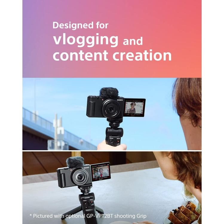 Sony ZV-1F Vlog Camera with 4K Video for Vloggers Black Bundle - 10