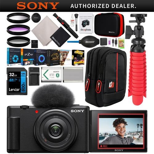 Sony ZV-1F Vlog Camera with 4K Video for Vloggers Black Bundle: Condition: Certified - Refurbished: The item is in pristine, like-new condition. It has been professionally inspected, cleaned, and refurbished by the manufacturer or a manufacturer-approved vendor