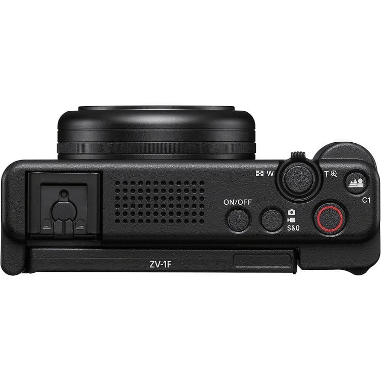Sony ZV-1F Vlog Camera with 4K Video for Vloggers Black Bundle - 4