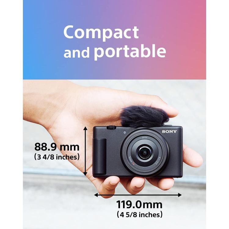 Sony ZV-1F Vlog Camera with 4K Video for Vloggers Black Bundle - 9