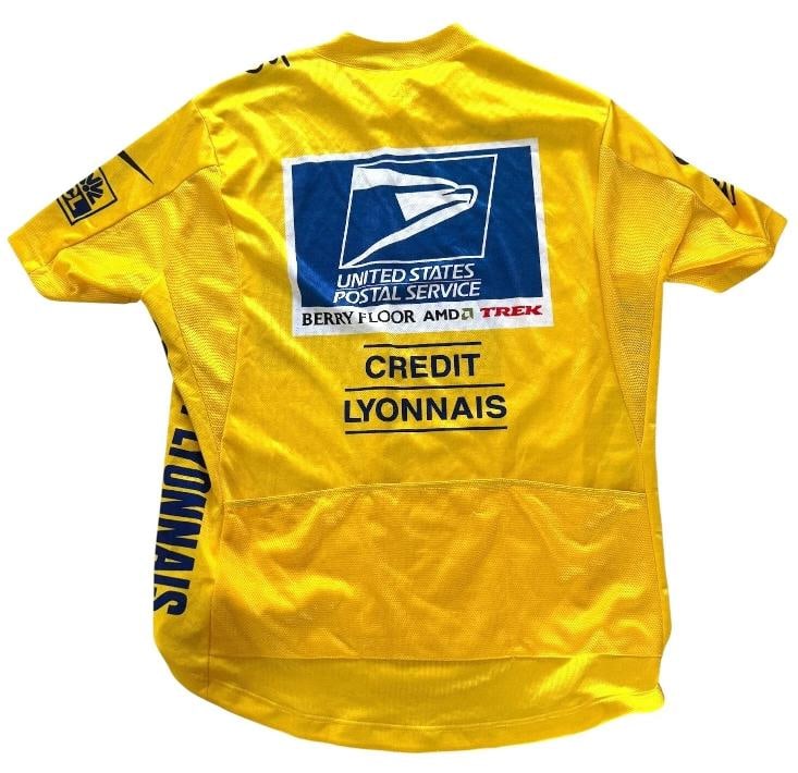 Lance Armstrong Signed Autograph Tour De France Yellow USPS Jersey Beckett Bas - 4