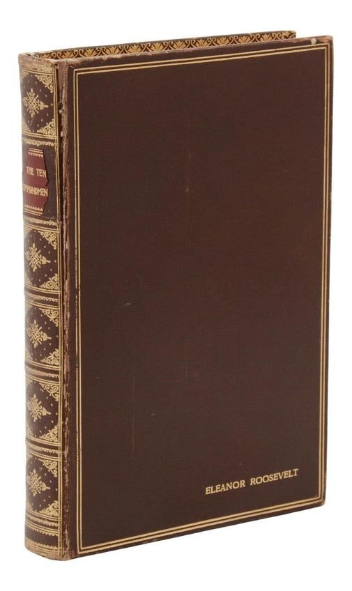 The Ten Commandments SIGNED by THOMAS MANN ~ ELEANOR ROOSEVELT COPY ~ 1944 WWII - 2