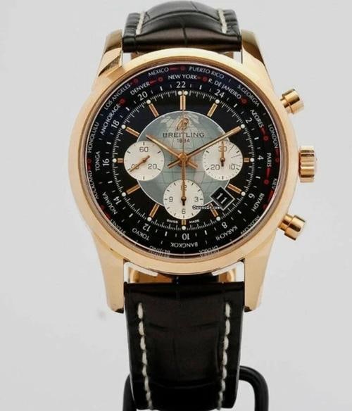 Breitling Transocean Unitime RB0510U4/BB63 Complete RG black Dial Auto Men 46MM