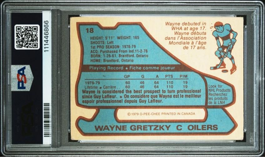 Oilers Wayne Gretzky Signed 1979 O-Pee-Chee #18 Rookie Card Auto 10! PSA Slab 1 - 2