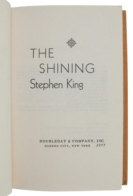 The Shining ~ by STEPHEN KING ~ First Edition ~ 1st Printing 1977 - 7