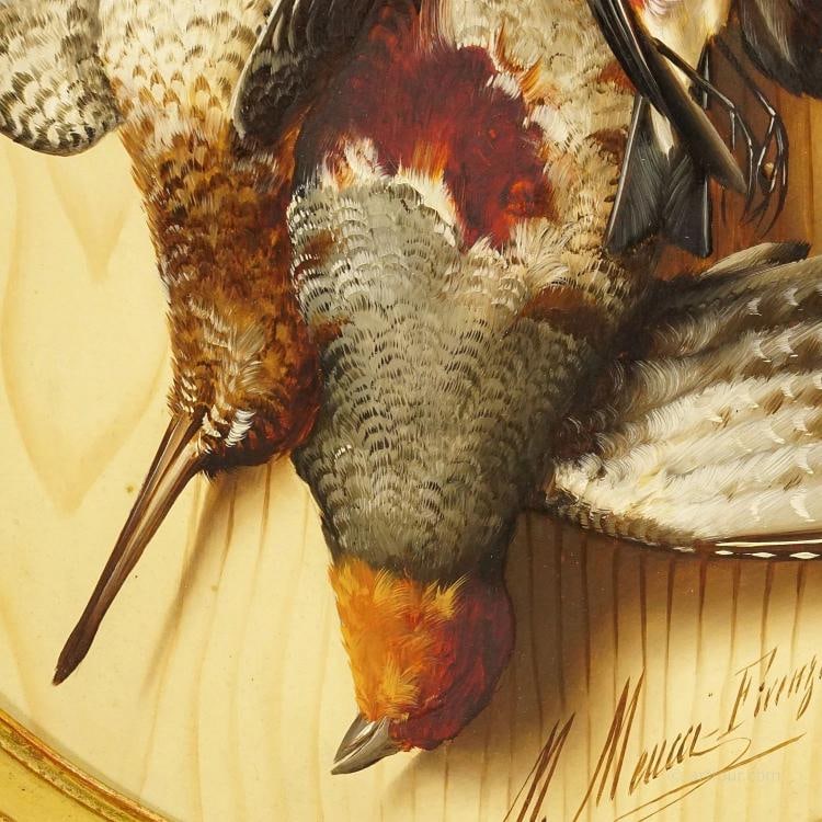 Antique Trompe l'oeil Painting by Micheangelo Meucci, Florence 1867 - 4