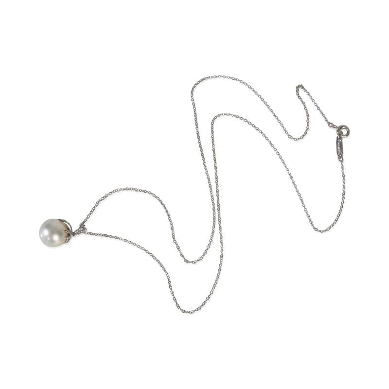 Tiffany & Co. Platinum Pearl and Diamond Fireworks Pendant - 3