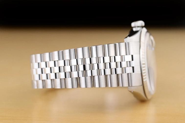 ROLEX MENS DATEJUST 16234 WHITE DIAL 18K WHITE GOLD STAINLESS STEEL WATCH - 7