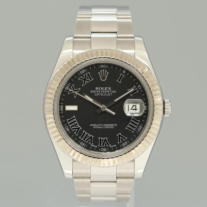 MINT Rolex DateJust 2 Wimbledon White Gold Fluted Bezel 116334 Watch Box - 2
