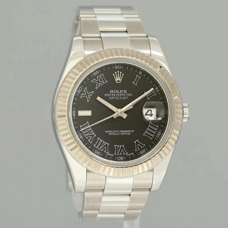 MINT Rolex DateJust 2 Wimbledon White Gold Fluted Bezel 116334 Watch Box - 3