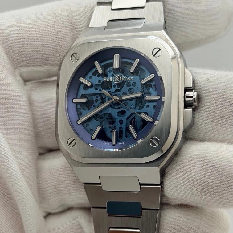 Bell & Ross BR05 BR05A-BLU-SKST/SST 40mm Blue Skeleton Dial Steel Box Paper - 2