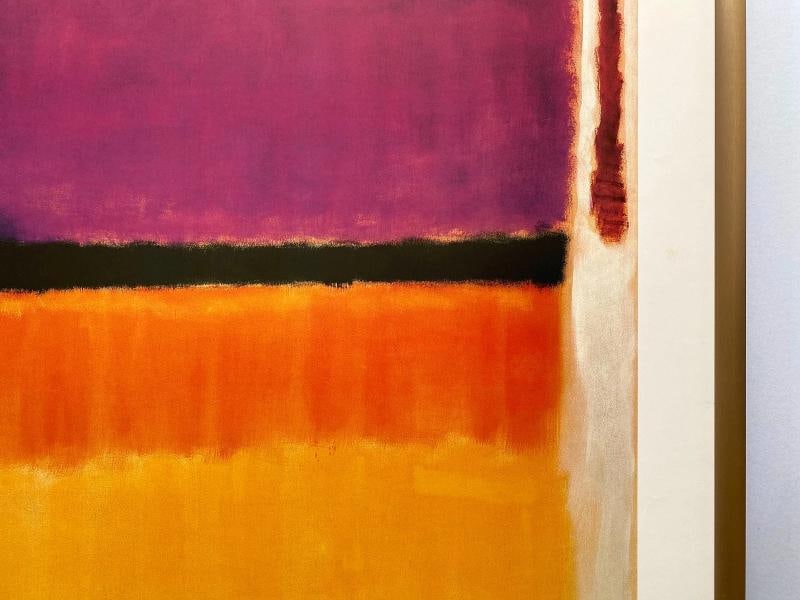 MARK ROTHKO RARE 1979 LITHO PRINT FRAMED EXHBT POSTER "VIOLET BLACK ORANGE" 1949 - 10