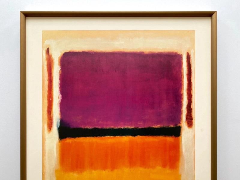 MARK ROTHKO RARE 1979 LITHO PRINT FRAMED EXHBT POSTER "VIOLET BLACK ORANGE" 1949 - 2