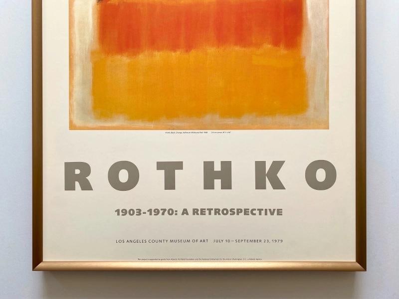 MARK ROTHKO RARE 1979 LITHO PRINT FRAMED EXHBT POSTER "VIOLET BLACK ORANGE" 1949 - 3